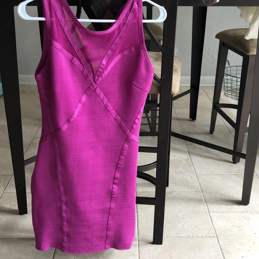 Hot pink purple tight dress